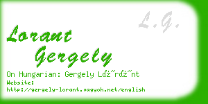 lorant gergely business card